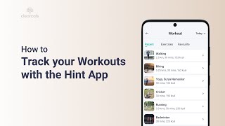 Hint App Workout Tracking #clearcals #hint #workouts #nowearables #calorie #sports #yoga #aerobic