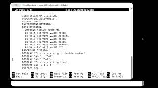 Learn Cobol The Symbols