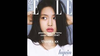 temu code!! thanks if you type it xx #temu #cheap #temucode #hyein #newjeans #kpop #shopping