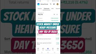 Stock Market Under Heavy Pressure. Day 132 of 3750 #shorts #groww #stockmarket #nifty #mutualfunds
