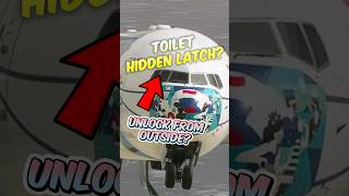 "The Secret Hidden Latch on Airplane Toilets! ✈️🚪 #AviationSecrets"