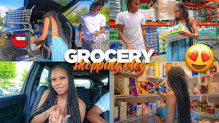 Grocery Shopping Vlog + Restocking The Pantry & Fridge ♡