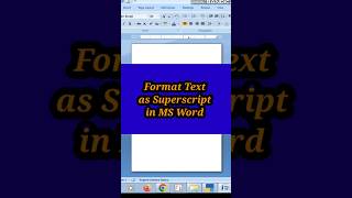 Format Text as Superscript in MS Word #shorts #education #wordtutorials #wordtricks #wordtips #word