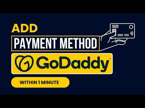 How To Add Payment Method On Godaddy 2026 | Godaddy Payment Methods