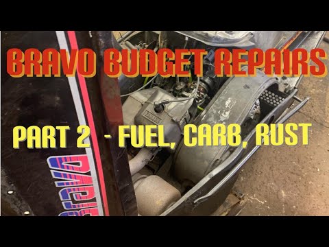 Snowmobile Repair - yamaha bravo - Clean Carb, Fuel Lines, Rust -Part 2