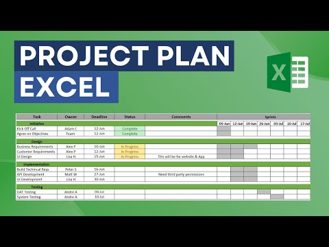 Simple Project Plan in Excel
