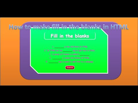 How to make fill in the blanks in HTML || HTML and CSS only || Smartcode India