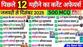 Last 12 Months Current Affairs 2025 | Jan 2025 to December 2025 | Important Current Affairs 2025