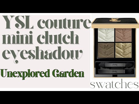 Swatching the YSL Unexplored Garden Eyeshadow Quad #830 🌿 Watch in 4K !