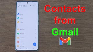 How to get contacts on new phone from gmail