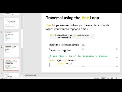 Python : Strings and For Loops