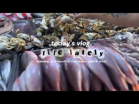 SATURDAY VLOG • wet market run, laundry day, home cooked lunch — ang mahal pala ng crabs 😅
