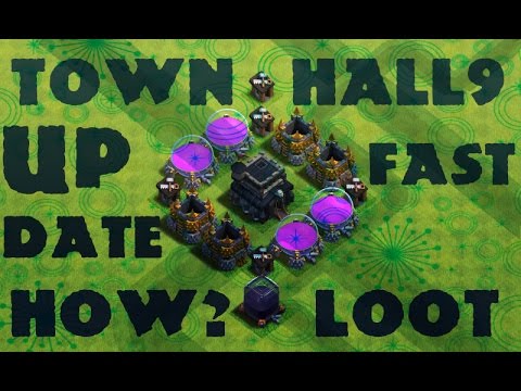 Clash of Clans - Town Hall 9 | Gold More Gold And Elixir | Fast Loot Gold League !!!