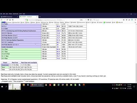 Calculate Course Percent