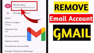 How to Remove Email Account from Android | Remove Gmail Account