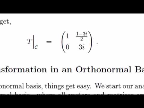 Linear Algebra, Part 4: Linear Operators