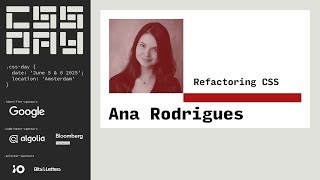 Refactoring CSS - Ana Rodrigues - CSS Day 2025
