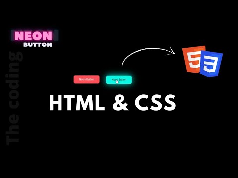 Neon Light Button Animation Effects on Hover | CSS Effect 2022-2023  @thecoding
