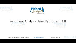 Sentiment Analysis Using Python and ML