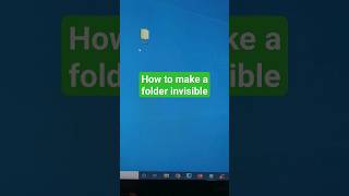 How to make a folder invisible #computertipsandtricks #computerhacks #funwithcomputer23
