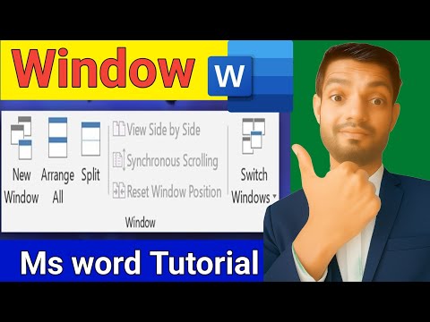 MS Word Window Tab Full Tutorial | New Window, Split, View Side by Side Urdu Hindi