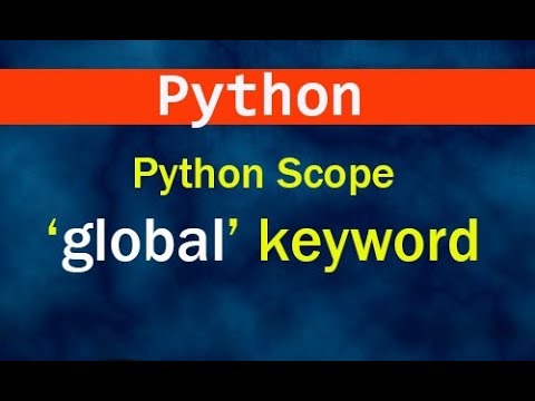 Python scope and global keyword
