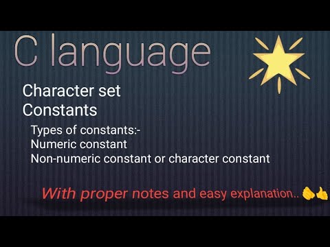 C language (Day-6) Character set, Constants, Types of constants....!!! @codingworld-j1h