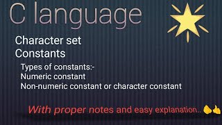 C language (Day-6) Character set, Constants, Types of constants....!!! @codingworld-j1h