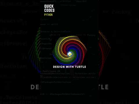 Stunning rainbow🌈 spiral with Python Turtle #python #programming #turtle