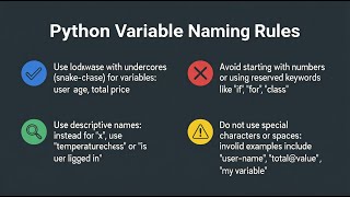 Python Tutorial From Zero to Hero - Part 7: Python Variable Naming Rules | Best Practices - Examples