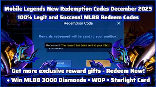 No Limit! Mobile Legends New Redeem Codes December 18, 2025 - MLBB Redeem Codes + MLBB Giveaway 🧧🧧🧧🧧