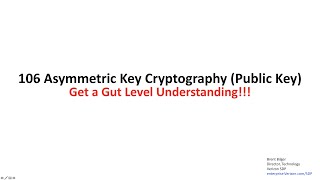 106 Public Key Encryption: Get a Gut Level Understanding