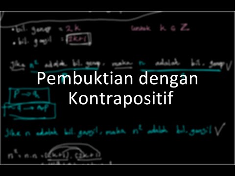 Pembuktian dengan Kontrapositif, jika n^2 adalah bilangan genap, maka n adalah bilangan genap
