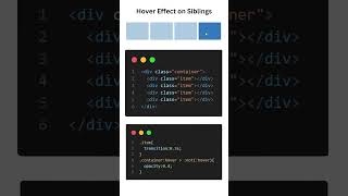 13/100 CSS Animation: Hover Effect on Siblings | HTML & CSS #shorts