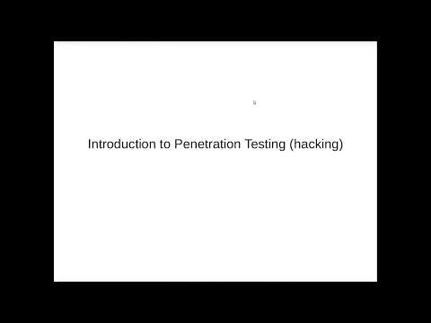 Hacking tutorial 1: Introduction to Penetration Testing