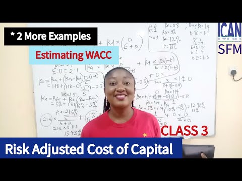 Risk Adjusted Cost of Capital QUESTIONS: WACC - WEIGHTED AVERAGE COST OF CAPITAL (ICAN SFM)