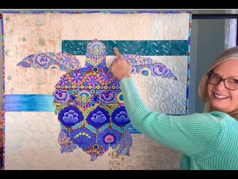 Turtle Applique, Sea Turtle Quilt Pattern - Use Easy Applique and BOTH beautiful sides of fabric!