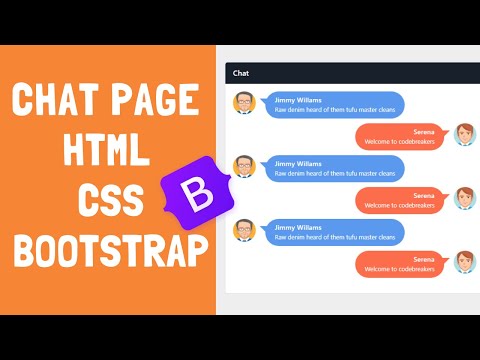 Simple chat page in HTML CSS & Bootstrap 5 | Code Breakers