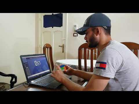 حل مكعب روبيك في أقل من ١٧ ثانيه | أسامه غانم |Rubik's cube solving in sub 17s