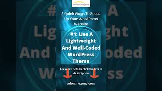 5 Quick Ways To Speed Up Your WordPress Website!