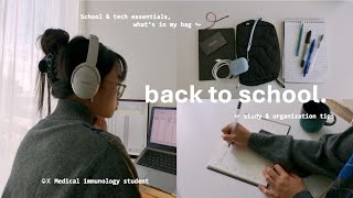 back to school productive habits | whats in my backpack & study organization tips
