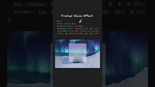 How to make a frosted glass (glassmorphism) effect in CSS