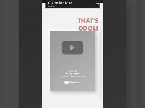 Silver Play Button for 1K Subscribers! 🏆✨ | HTML & CSS | Coding mobile| Silver play button youtube