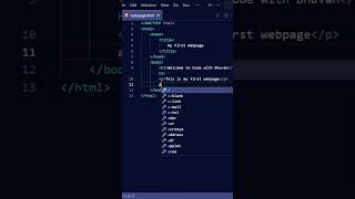 Your First Webpage in 10 Minutes | HTML for Beginners #codewithbhuvan #coding #WebDevelopment #CSS