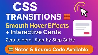 Day 17 – CSS Transitions Tutorial | Smooth Hover Effects + Interactive Cards | Zero to Hero Guide