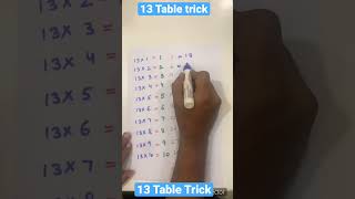 13 table trick | table trick of 13 | table of 13 | 13 ka table | #table #tables #short #shorts