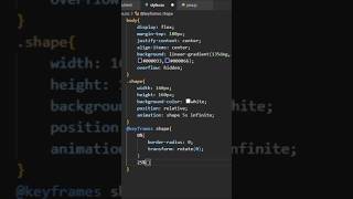 Beautiful Shape Animated/HTML CSS #css #animation #coding #webdesign #htmldeveloper