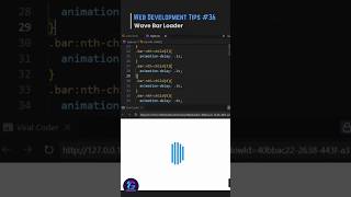 🔥Wave Loader Animation with Pure CSS 💻 | Satisfying UI Design#CSSLoader #WebDev#FrontendTips#Shorts