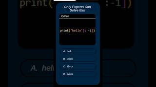 Only Coding Masters Can Solve This! 🔥 Write Your Answer in the Comments! python exercise #shorts
