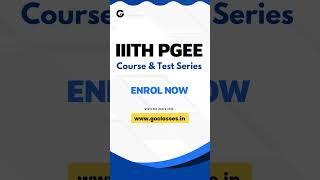 GO Classes IIITH PGEE Course + Test Series  #IIITHPGEE #IITH #PGEE #goclasses